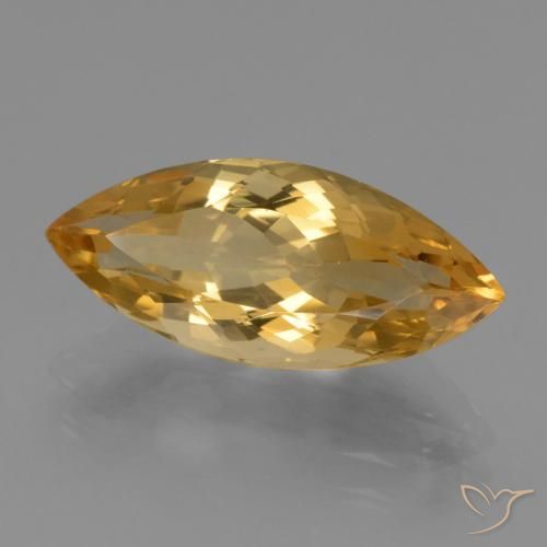 9,17 ctw natürlicher Tiefes Goldorange Citrin, Marquise, VVS