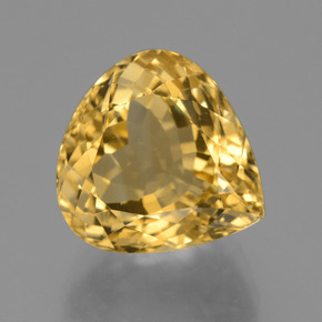 10,25 ctw natürlicher goldener Citrin, Birnenform, VVS