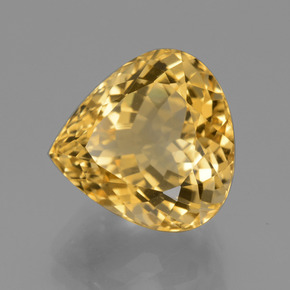 10,25 ctw natürlicher goldener Citrin, Birnenform, VVS