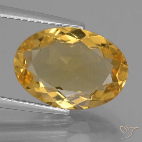4.33ct Natürlicher Dunkelgolden Citrin, Oval, VVS-VS