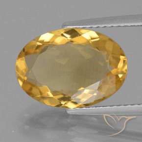 9,17 ctw natürlicher Dunkelgolden Citrin, Oval, VVS-VS