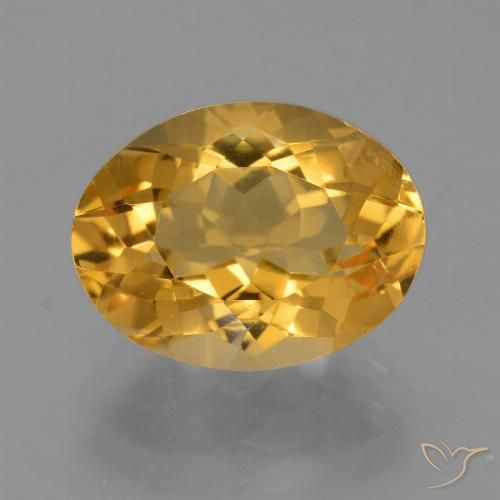 4.42ct Natürlicher Tiefes Goldorange Citrin, Oval, VS