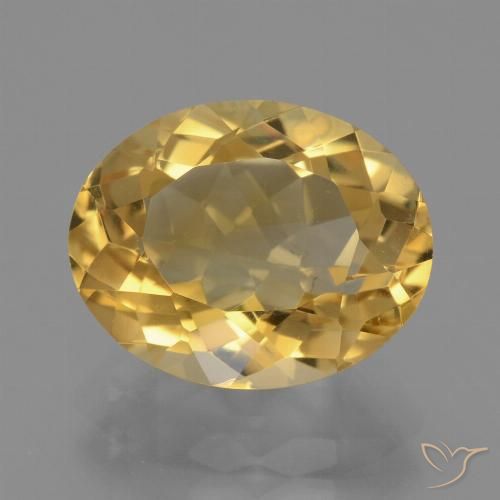 4.86ct Natürlicher Mittelhelles Gold Citrin, Oval, VVS