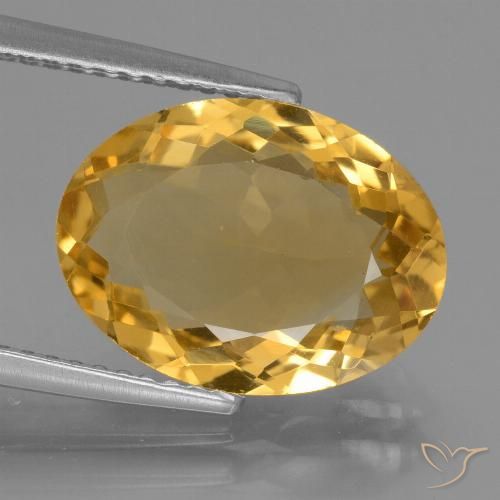 4.63ct Natürlicher Dunkelgolden Citrin, Oval, VVS
