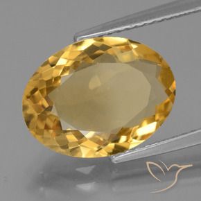 9,17 ctw natürlicher Dunkelgolden Citrin, Oval, VVS