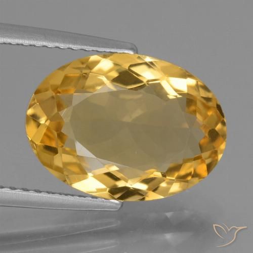 4.42ct Natürlicher Dunkelgolden Citrin, Oval, VVS