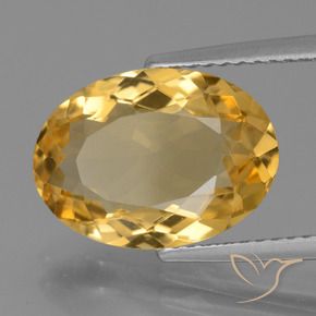 9,17 ctw natürlicher Dunkelgolden Citrin, Oval, VVS