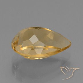 9,17 ctw natürlicher Mittel-Dunkelgold Citrin, Birnenform, VVS-VS