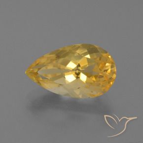 9,17 ctw natürlicher Helles Gold Citrin, Birnenform, VVS