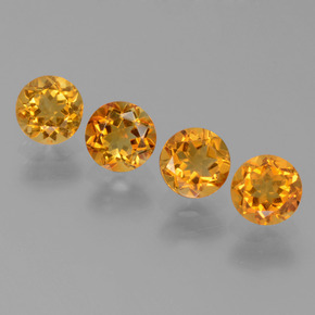 1,87 ct natürliche gelber Citrin-Edelsteine, Rundschliff, VVS-VS