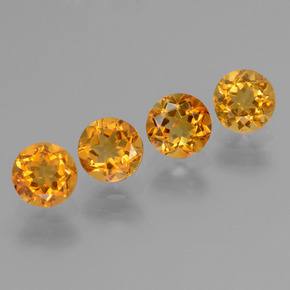 1,87 ct natürliche gelber Citrin-Edelsteine, Rundschliff, VVS-VS