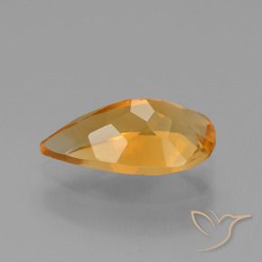 9,17 ctw natürlicher Orange-Gold Citrin, Birnenform, VVS-VS