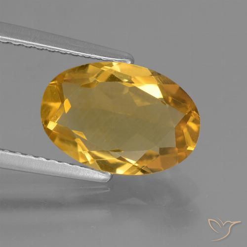 2.51ct Natürlicher Tiefes Goldorange Citrin, Oval, VVS-VS