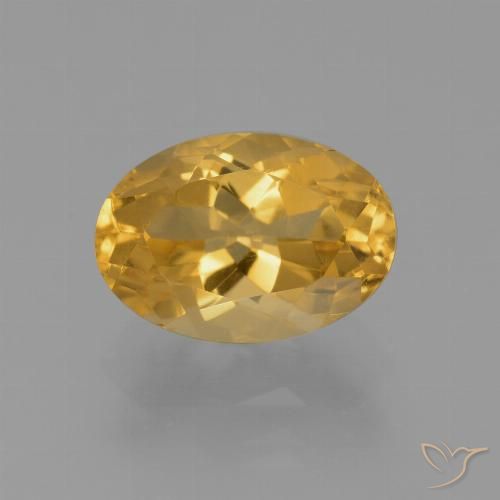 2.63ct Natürlicher Mittel-Dunkelgold Citrin, Oval, VVS-VS