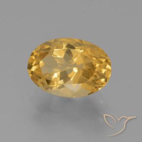 9,17 ctw natürlicher Mittel-Dunkelgold Citrin, Oval, VVS-VS