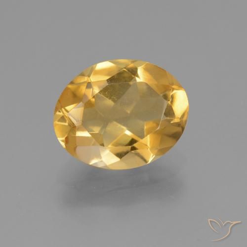 2.93ct Natürlicher Tiefes Goldorange Citrin, Oval, VVS-VS