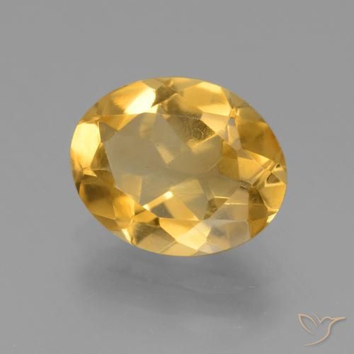 9,17 ctw natürlicher Tiefes Goldorange Citrin, Oval, VVS-VS