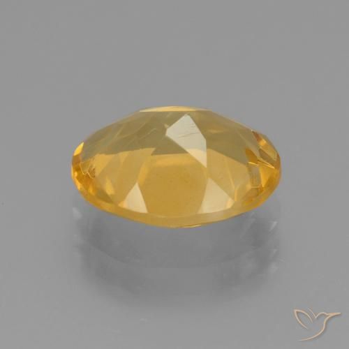 9,17 ctw natürlicher Tiefes Goldorange Citrin, Oval, VVS-VS