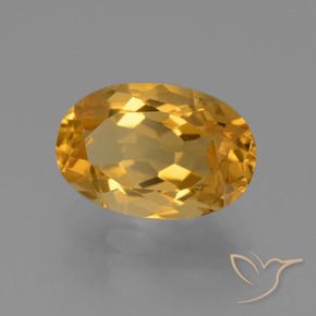 9,17 ctw natürlicher Orange-Gold Citrin, Oval, VVS-VS