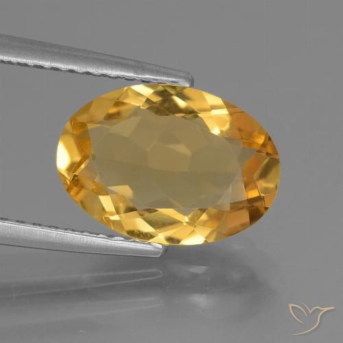 2.49ct Natürlicher Mittelgold Citrin, Oval, VVS-VS