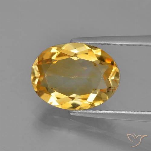 2.92ct Natürlicher Dunkelgolden Citrin, Oval, VVS-VS