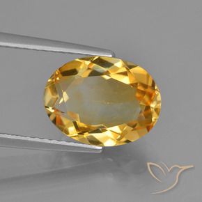 9,17 ctw natürlicher Dunkelgolden Citrin, Oval, VVS-VS