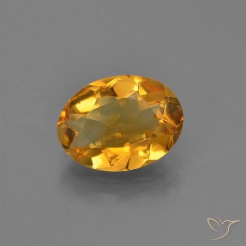 1.89ct Natürlicher Tiefes Orange-Gold Citrin, Oval, VVS-VS