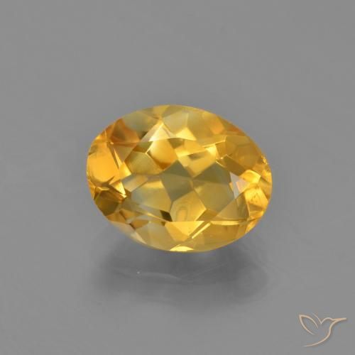 2.41ct Natürlicher Tiefes Goldorange Citrin, Oval, VVS-VS