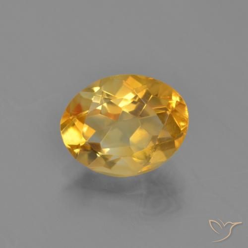 9,17 ctw natürlicher Tiefes Goldorange Citrin, Oval, VVS-VS
