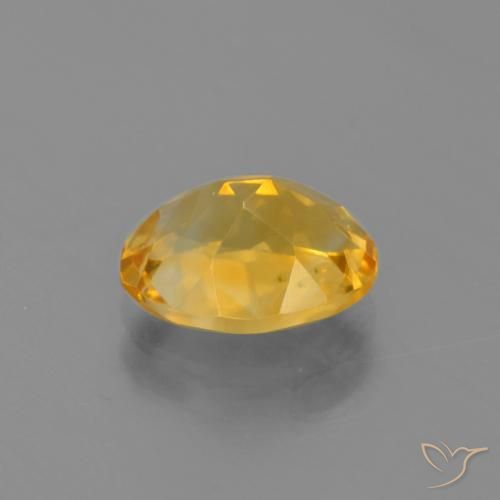 9,17 ctw natürlicher Tiefes Goldorange Citrin, Oval, VVS-VS