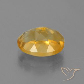 9,17 ctw natürlicher Tiefes Goldorange Citrin, Oval, VVS-VS