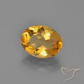 9,17 ctw natürlicher Tiefes Orange-Gold Citrin, Oval, VVS-VS