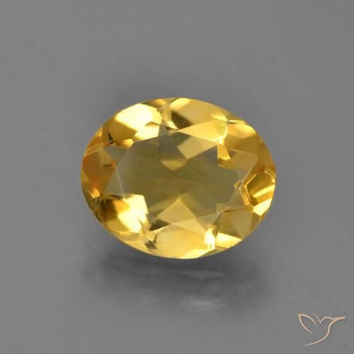 2.76ct Natürlicher Tiefes Goldorange Citrin, Oval, VVS-VS