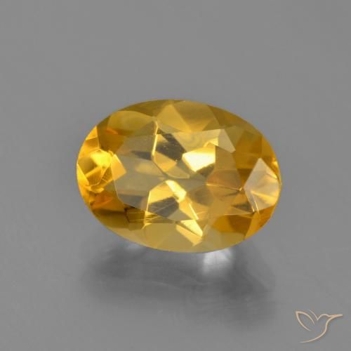 9,17 ctw natürlicher Dunkelgolden Citrin, Oval, VVS-VS