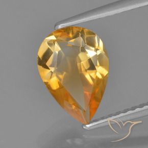 9,17 ctw natürlicher Orange-Gold Citrin, Birnenform, VVS-VS