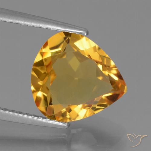 3.13ct Natürlicher Dunkelgolden Citrin, Birnenform, VVS-VS