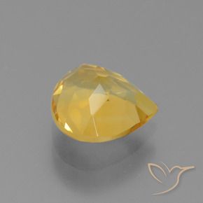 9,17 ctw natürlicher Mittel-Dunkelgold Citrin, Birnenform, VVS-VS