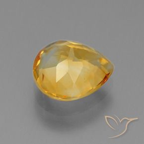 9,17 ctw natürlicher Tiefes Orange-Gold Citrin, Birnenform, VVS-VS