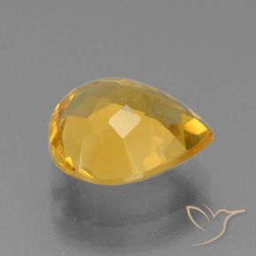 9,17 ctw natürlicher Helles Gold Citrin, Birnenform, VVS-VS