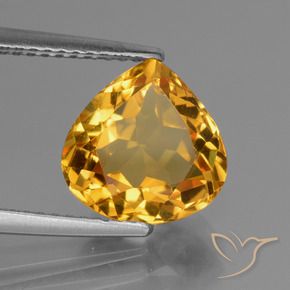 9,17 ctw natürlicher Dunkelgolden Citrin, Birnenform, VVS-VS