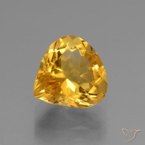 2.83ct Natürlicher gold-orange Citrin, Birnenform, VVS-VS