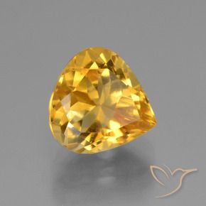 9,17 ctw natürlicher gold-orange Citrin, Birnenform, VVS-VS