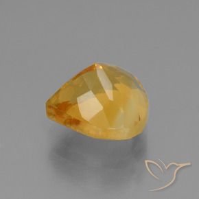 9,17 ctw natürlicher gold-orange Citrin, Birnenform, VVS-VS