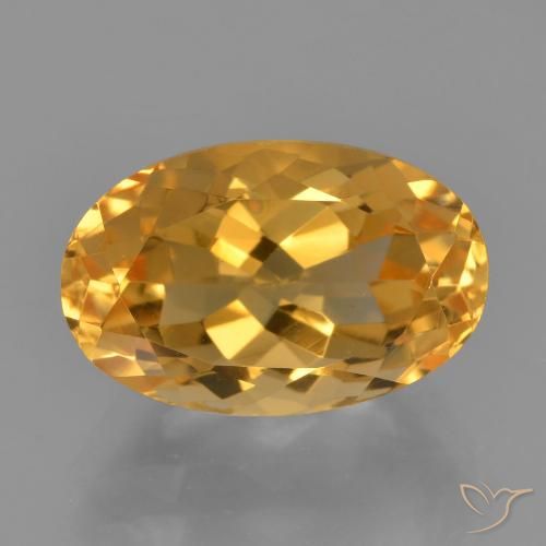 3.72ct Natürlicher Tiefes Orange-Gold Citrin, Oval, VVS-VS, Photo A