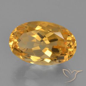9,17 ctw natürlicher Tiefes Orange-Gold Citrin, Oval, VVS-VS