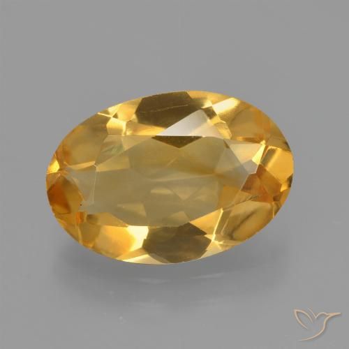 2.43ct Natürlicher Tiefes Goldorange Citrin, Oval, VVS-VS