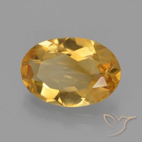 9,17 ctw natürlicher Tiefes Goldorange Citrin, Oval, VVS-VS
