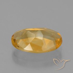 9,17 ctw natürlicher Tiefes Goldorange Citrin, Oval, VVS-VS