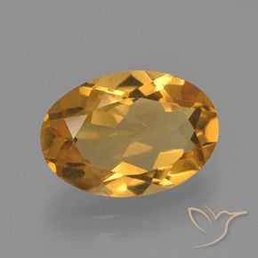 9,17 ctw natürlicher Orange-Gold Citrin, Oval, VVS-VS