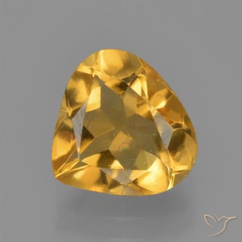 1.80ct Natürlicher Tiefes Goldorange Citrin, Birnenform, VVS-VS